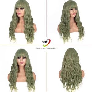 Sage green wig
